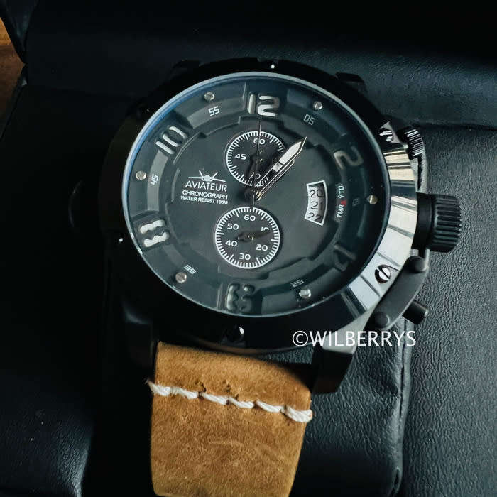 Limited Edition Infantry Military Men Aviateur Chronograph 48mm Watch