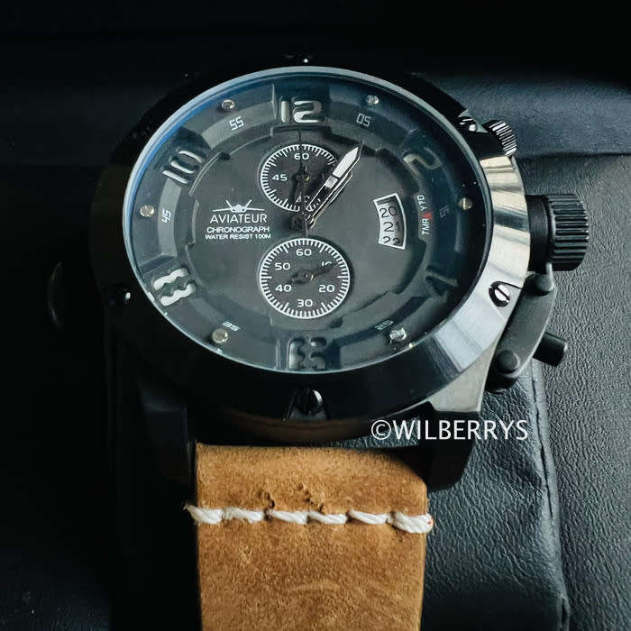 Limited Edition Infantry Military Men Aviateur Chronograph 48mm Watch