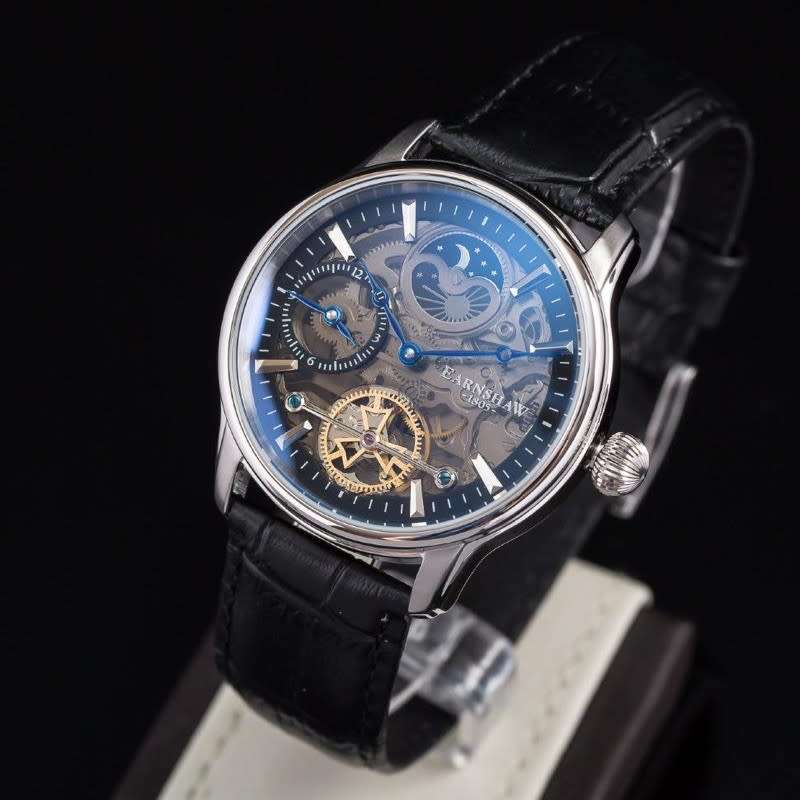 THOMAS EARNSHAW Automatic Premium Luxury Shadow Dual Time Moonphase Watch