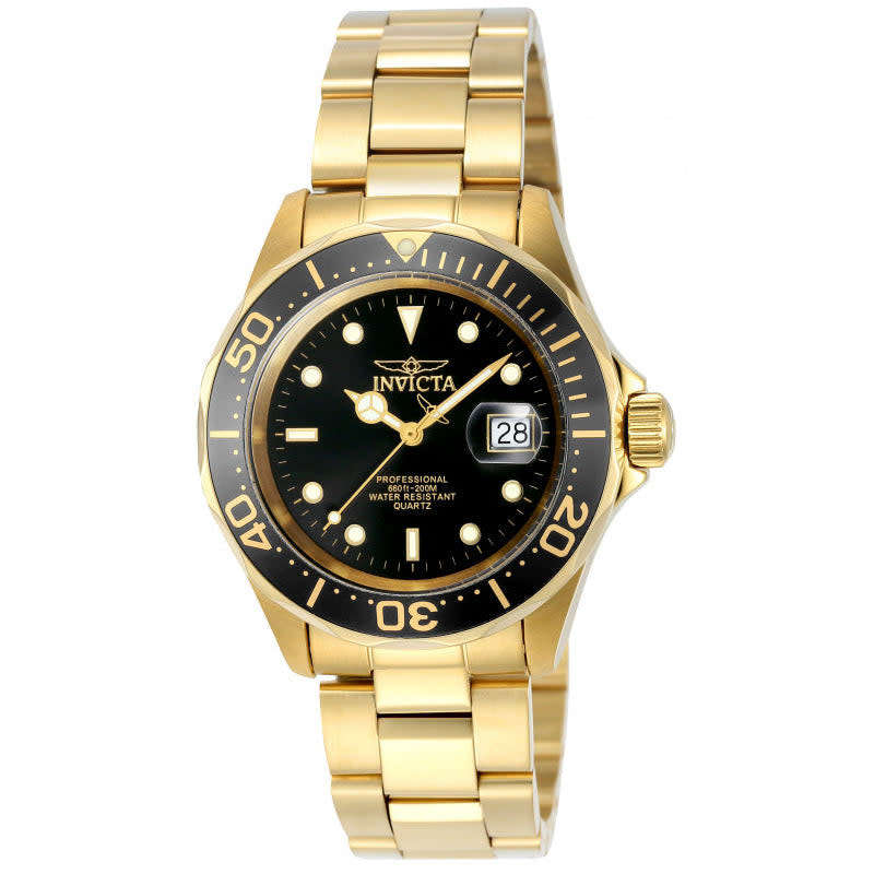 INVICTA Mens Diver Sea Urchin 40mm SUISSE Gold Tone 200m Oyster Bracelet Watch