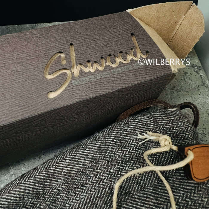 SCHWOOD Men Premium Luxury Wooden Dark Walnut Polarised Sunglasses