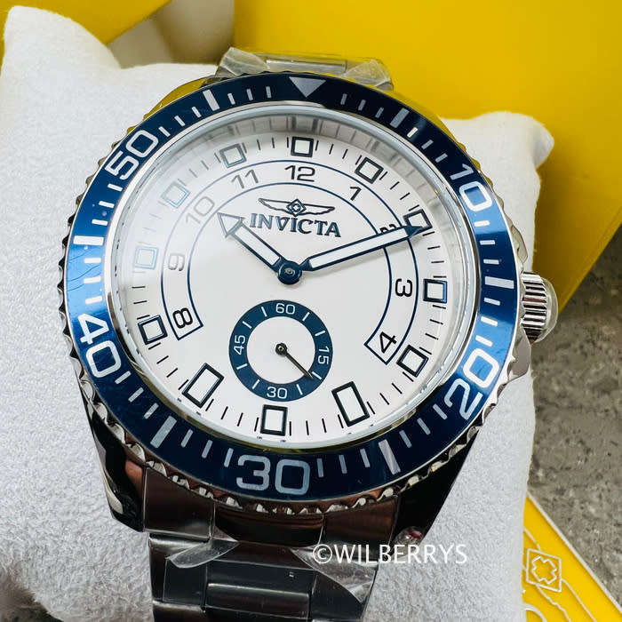 INVICTA Mens Nautical Yachtsman White Dial Oyster Bracelet Watch