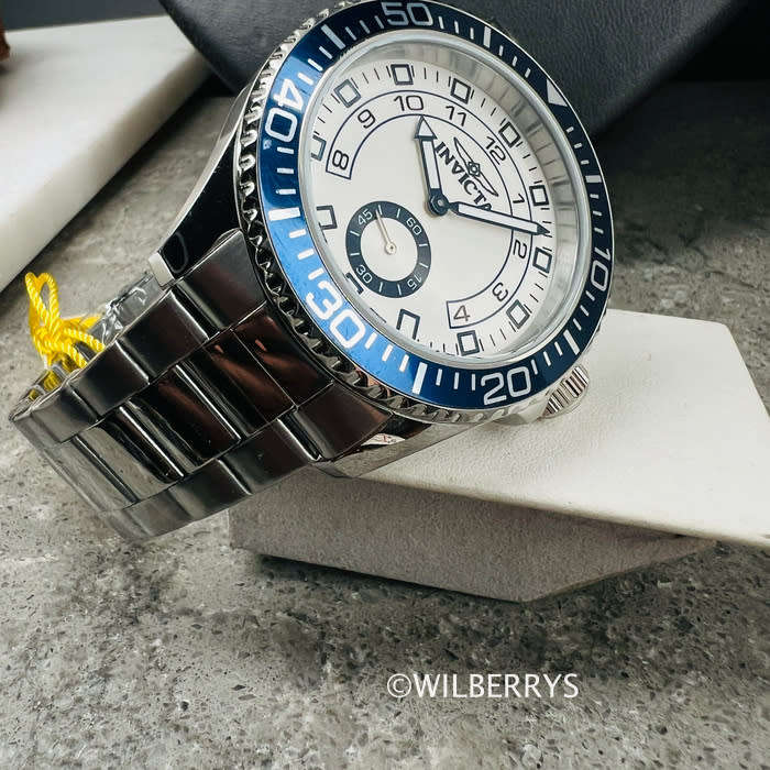 INVICTA Mens Nautical Yachtsman White Dial Oyster Bracelet Watch