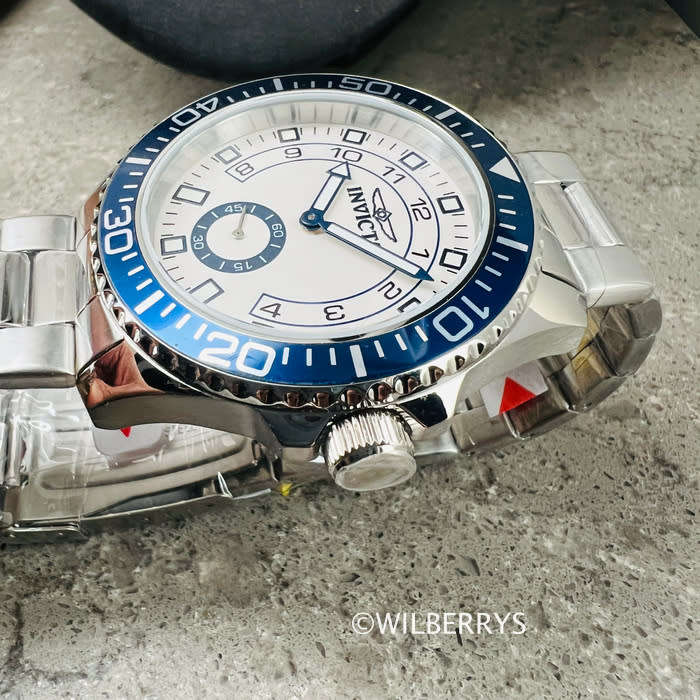 INVICTA Mens Nautical Yachtsman White Dial Oyster Bracelet Watch