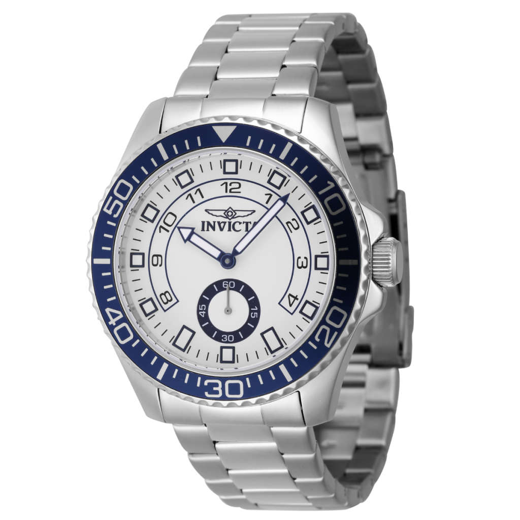 INVICTA Mens Nautical Yachtsman White Dial Oyster Bracelet Watch