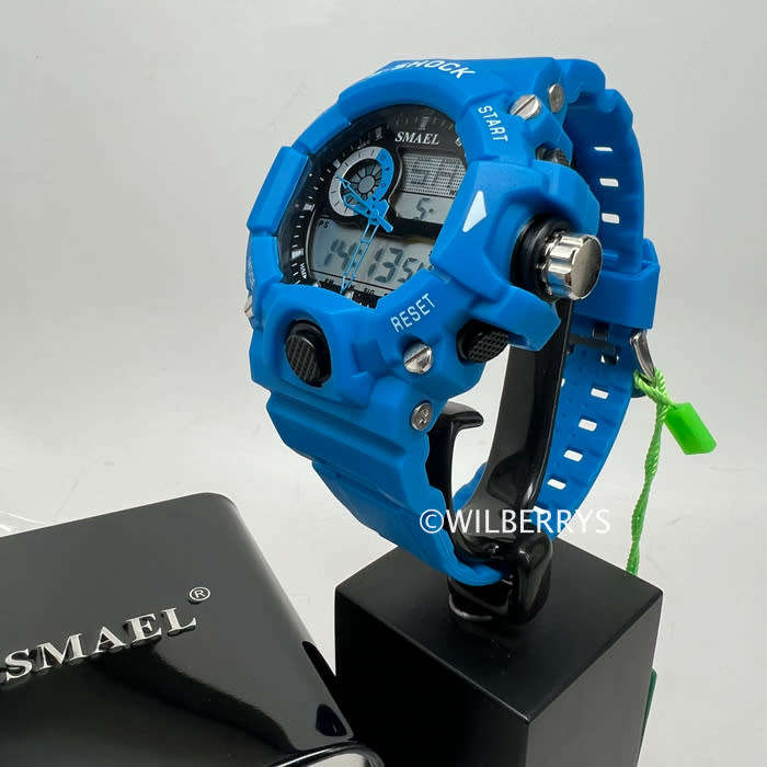 SMAEL Men SHOCK PROOF GASSER S-SHOCK Sub Zero Blue Watch  **BRAND NEW**