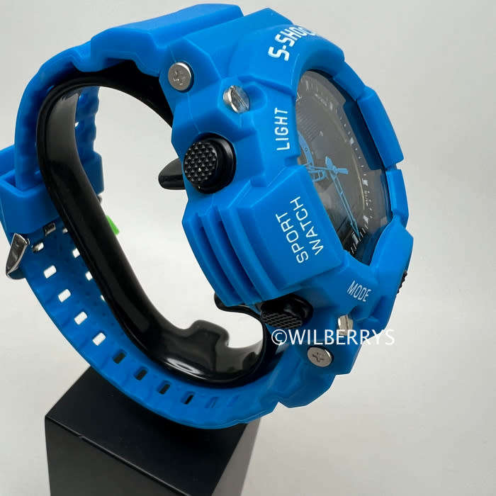 SMAEL Men SHOCK PROOF GASSER S-SHOCK Sub Zero Blue Watch  **BRAND NEW**