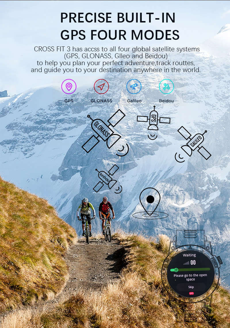 NORTH EDGE Tactical Cross Fit 3 GPS Smart Watch