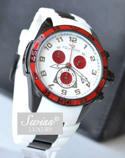 ONLY 1** AQUASWISS Men's Trax SNOW EDITION Black IP Chronograph Swiss Watch w/ BOX, PAPERS