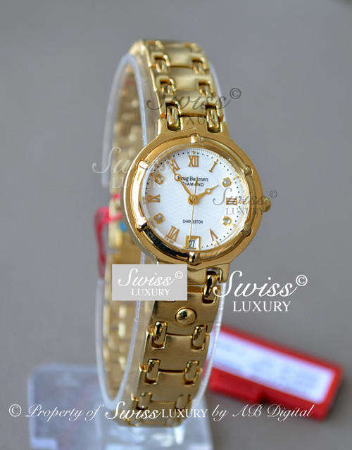 KRUG BAUMEN Ladies Charleston DIAMOND Mother of Peal Dial Watch w. box, papers, 5yr warranty