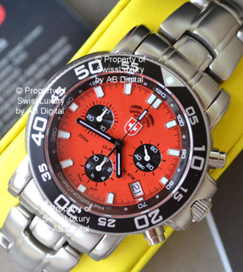 **SWISS MILITARY** NAVY DIVER 200M MEN'S CHRONOGRAPH WATCH (retail @ R7,000.00) BRAND NEW boxed