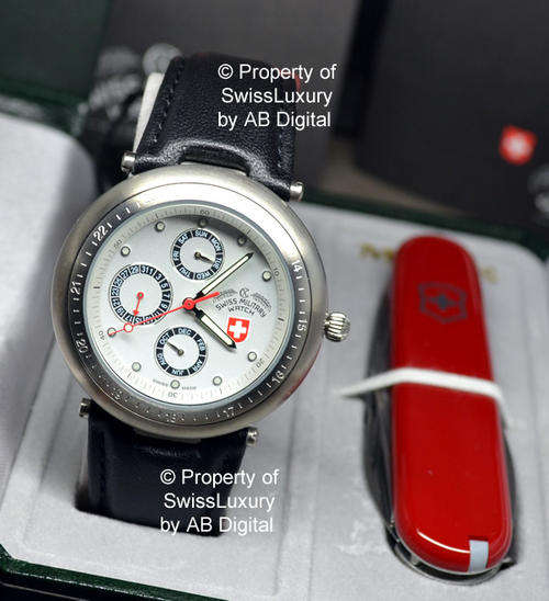 CX SWISS MILITARY Men's Tactical Combat 100M Watch + Swiss Army Knife Set