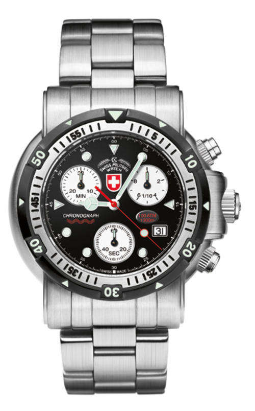 **R11,000.00** CX SWISS MILITARY Men's Sea Wolf 1000 Meter SW1 Chronograph Limited Edition Watch