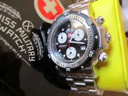 **R11,000.00** CX SWISS MILITARY Men's Sea Wolf 1000 Meter SW1 Chronograph Limited Edition Watch