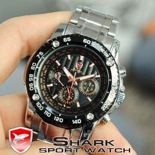 SHARK MILITARY SAW SHARK TACTICAL LIMITED GOLD EDITION CHRONOGRAPH WATCH W/ BOX, PAPERS, LOADED!!