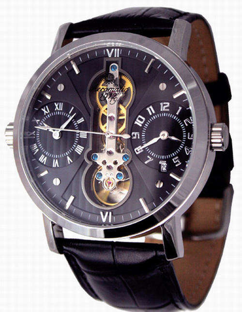 **LUXURY** AEROMATIC 1912 GERMANY Aviator Dual Engine Watch + WORLD WAR PRESENTATION TIN