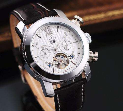 *1 day only* KRONEN & SOHNE STEEL Tourbillon Automatic Mechanical Watch w/ box, papers, warranty