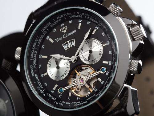 YVES CAMANI Men's NAVIGATOR Mechanical BLACK MENS AUTOMATIC WATCH Watch brand new w. papers!! HOT!!