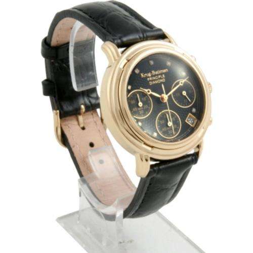 KRUG BAUMEN Lady Principle 8 Diamond Leather Watch 100% GENUINE, BRAND NEW boxd with papers HOT!!