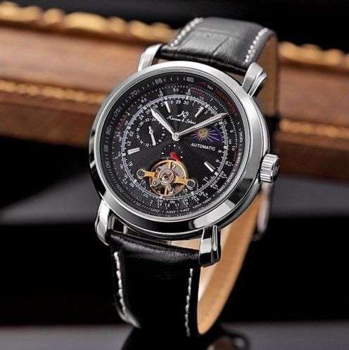 KRONEN & SOHNE Moonphase Tourbillon Automatic Mechanical Watch w/ box, papers, warranty