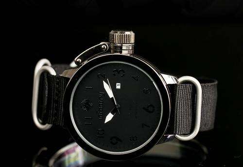 INFANTRY MILITARY CO. IN-007-BLK-N Nylon Rugged Watch BOXED, FULLY LOADED!