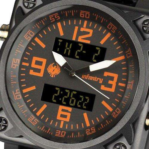 INFANTRY MILITARY CO. IN-023-O-R Stealth AnaDigi Watch BOXED, FULLY LOADED!