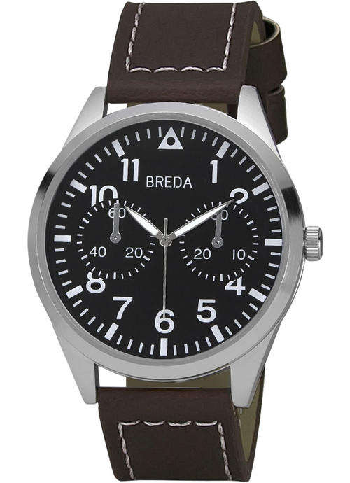 BREDA Men's American Timepieces Classic Zach Brown Leather Multi Dial Watch BRAND NEW, BOXED, HOT!!