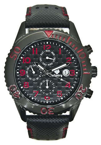 INFANTRY MILITARY CO. DESERT STORM CARBON FIBRE CHRONOGRAPH CONTRAST STITCH WATCH BOXED & LOADED!!