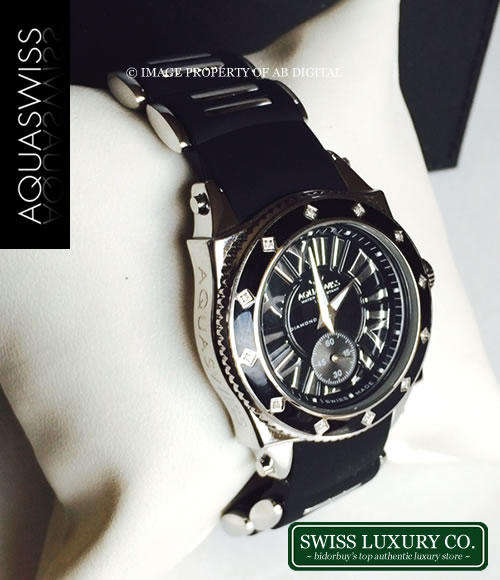 last left!! AQUASWISS Ladies SWISSPORT *DIAMOND* Watch **DIAMONDS ARE FOREVER**