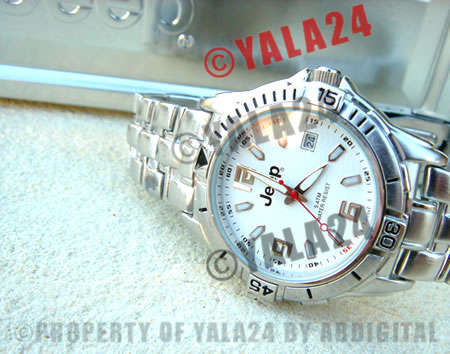 JEEP White Water Men's Watch + WARRANTY + COLLECTOR TIN