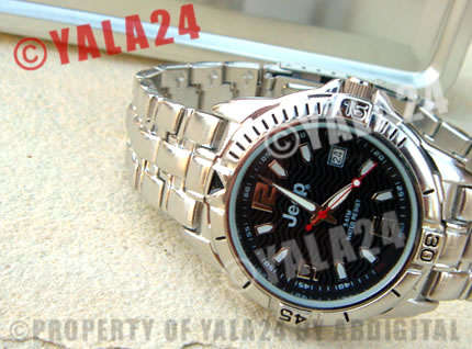 JEEP Metallic Black Men's Watch + WARRANTY + COLLECTOR TIN