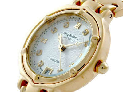 **R9700.00** KRUG BAUMEN 8 DIAMONDS, Gold + Swiss Movement Ladies Watch
