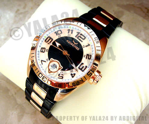 **R25,000.00** AQUASWISS Men's 18k Gold Trax Collection Switzerland Watch + Certificate