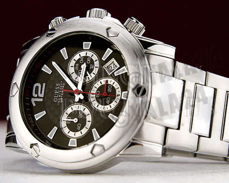 R3,399.00 >> GUESS Men's Black Racer Chronograph Watch