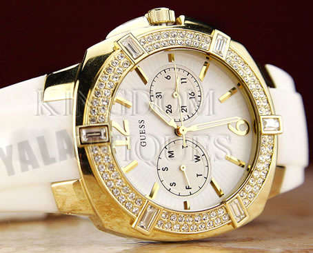 **special** GUESS White Tango Gold & Swarovski Crystal Ladies Watch