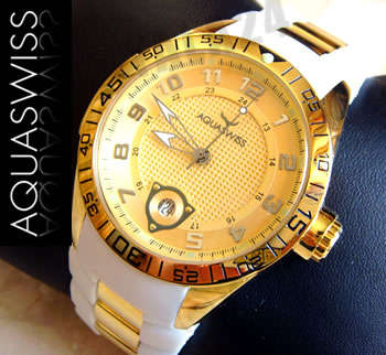 R21,000.00 >> AQUASWISS TRAX ****LADY**** 18k GOLD Swiss Watch