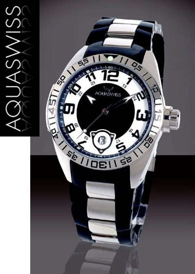 RARE AQUASWISS MEN'S SWISS ***F1 TRAX*** BLACK EDITION WATCH 100M HIGH CLASS BRAND NEW