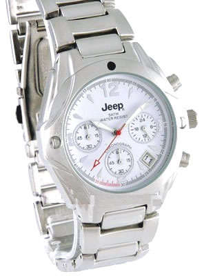 JEEP Chronograph Alpine White Men's Watch + WARRANTY + COLLECTOR TIN