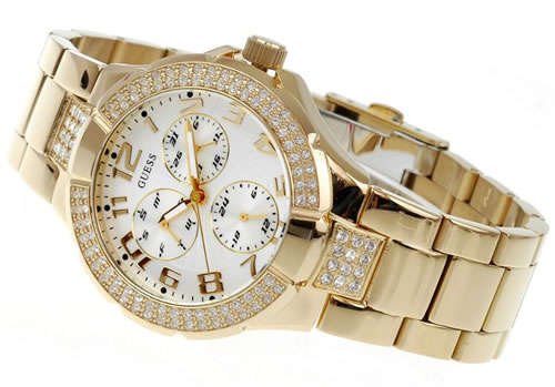 R4299.99 >> GUESS Rock Diva  GOLD Swarovski Crystal Ladies Watch