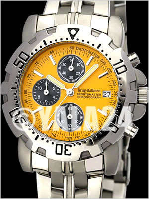 R9,000.00 >> KRUG BAUMEN Yellow Sportsmaster Chronograph Men's Watch