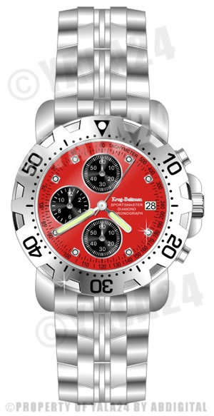 KRUG BAUMEN British **DIAMOND** Sportsmaster Chronograph w. papers, certificate, 5yr warranty