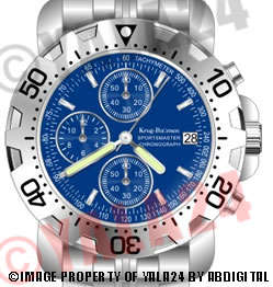 **R9,000.00** KRUG BAUMEN Blue Sportsmaster Chronograph Men's Watch