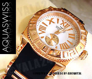 R28,000.00 >> AQUASWISS **Ladies** 18k ROSE GOLD Swiss Watch