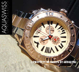 **R35,000.00** AQUASWISS Men's 18k GOLD Chronograph XG Steel Swiss Watch