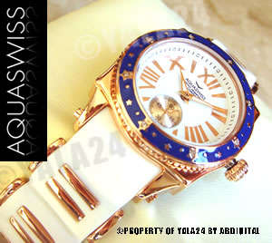 R35,000.00 >> Rare AQUASWISS Ladies **DIAMOND** Mystique 18k GOLD Swiss Watch