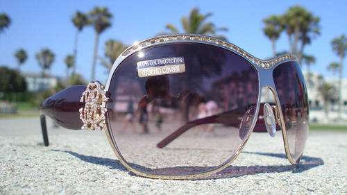 R4,650.00 ROBERTO CAVALLI Oversized Violet Sexy Ladies RHINESTONES Diamante Sunglasses
