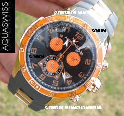 R28,000.00 >> AQUASWISS Men's 18k GOLD Speed Trax Chronograph Swiss Watch