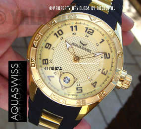 100% genuine or 100x money back AQUASWISS Men's Sports F1 18k GOLD Trax Swiss Watch BRAND NEW