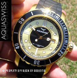 R22,000.00 >> AQUASWISS Men's 18k GOLD Swiss Sailor Watch