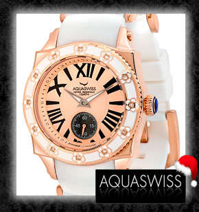 R22,000.00 >> AQUASWISS ladies genuine **DIAMONDS** & 18k GOLD Swiss Watch